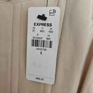 Leather zip up top new w tags